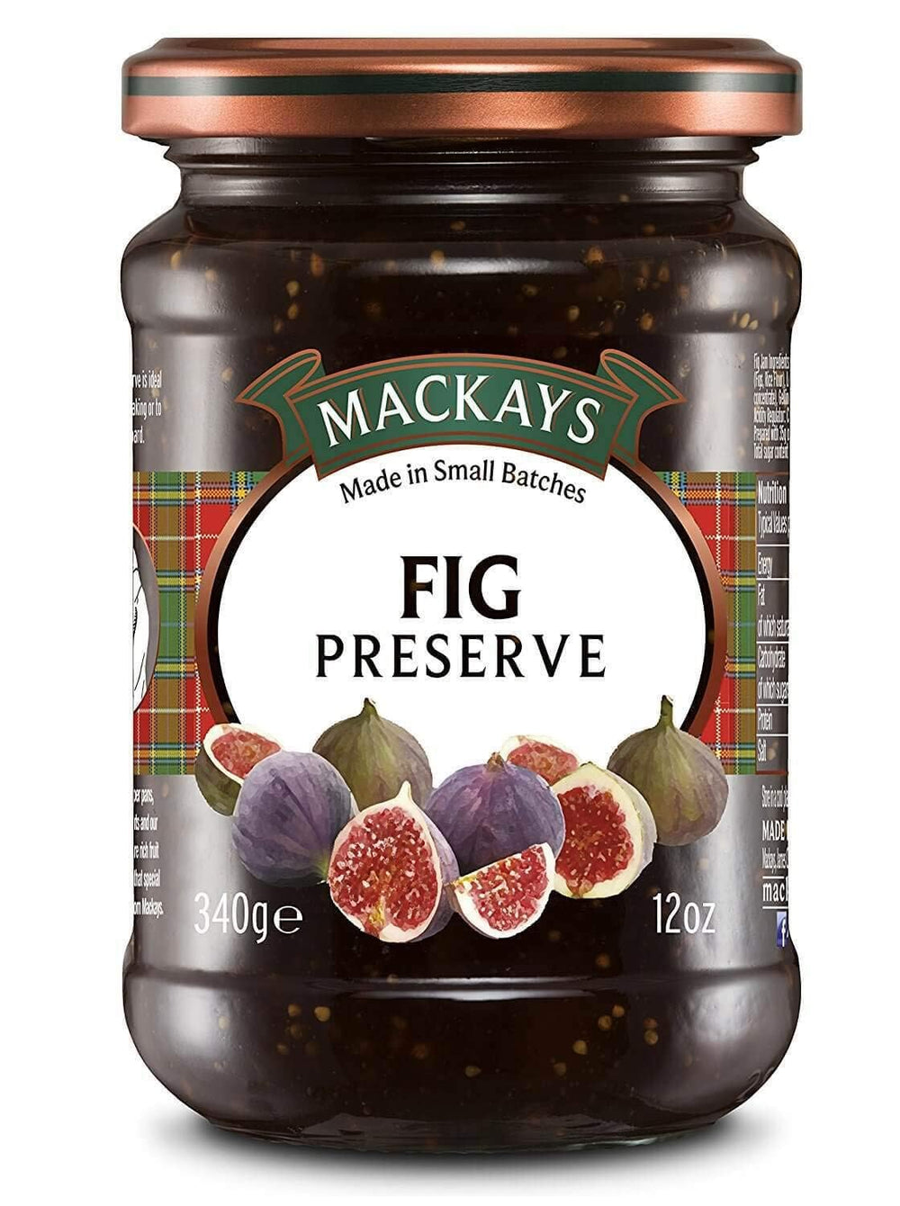 Mackays frasco frente mostrando conservas y atractivo gourmet