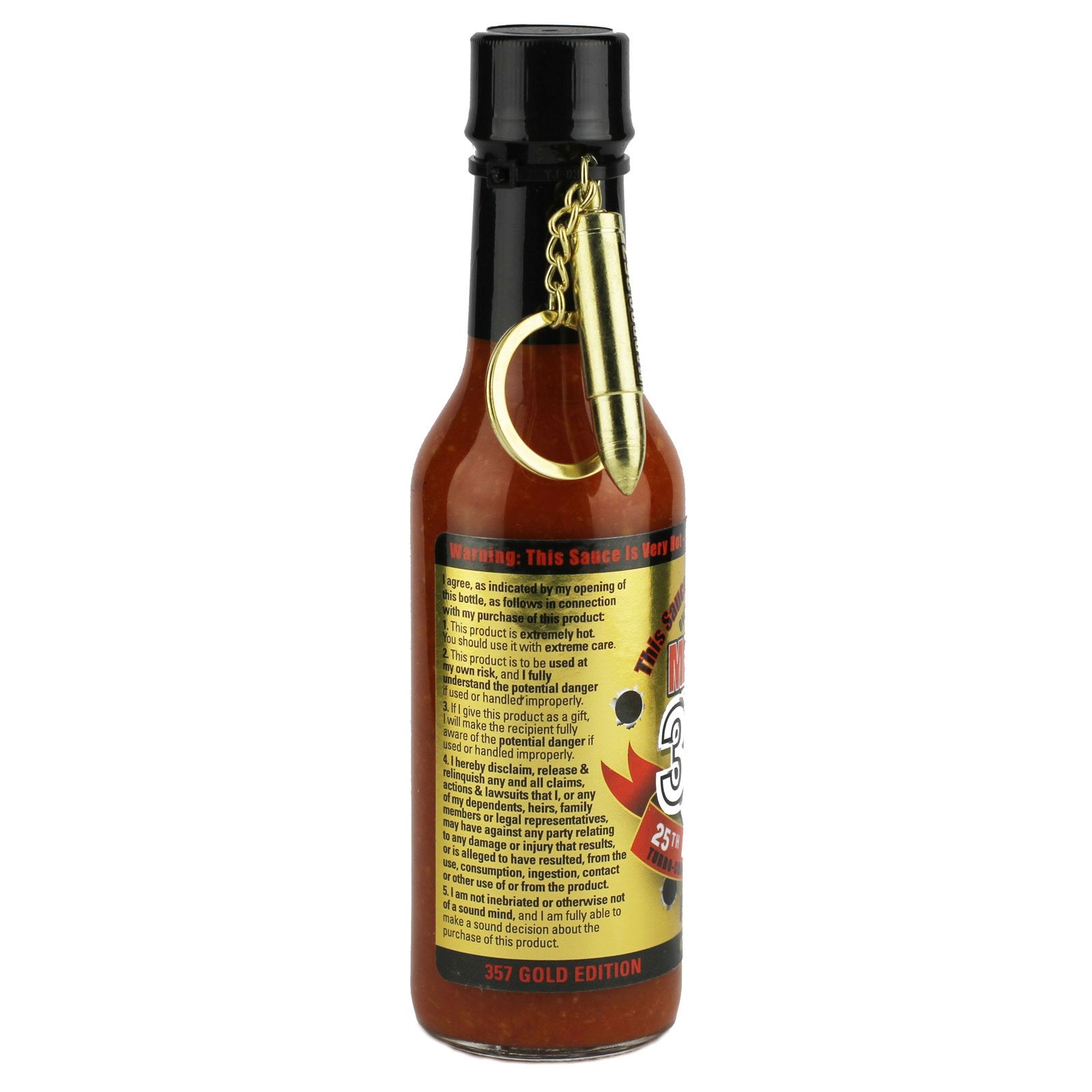 Mad Dog 357 Gold Edition etiqueta en primer plano que destaca ingredientes