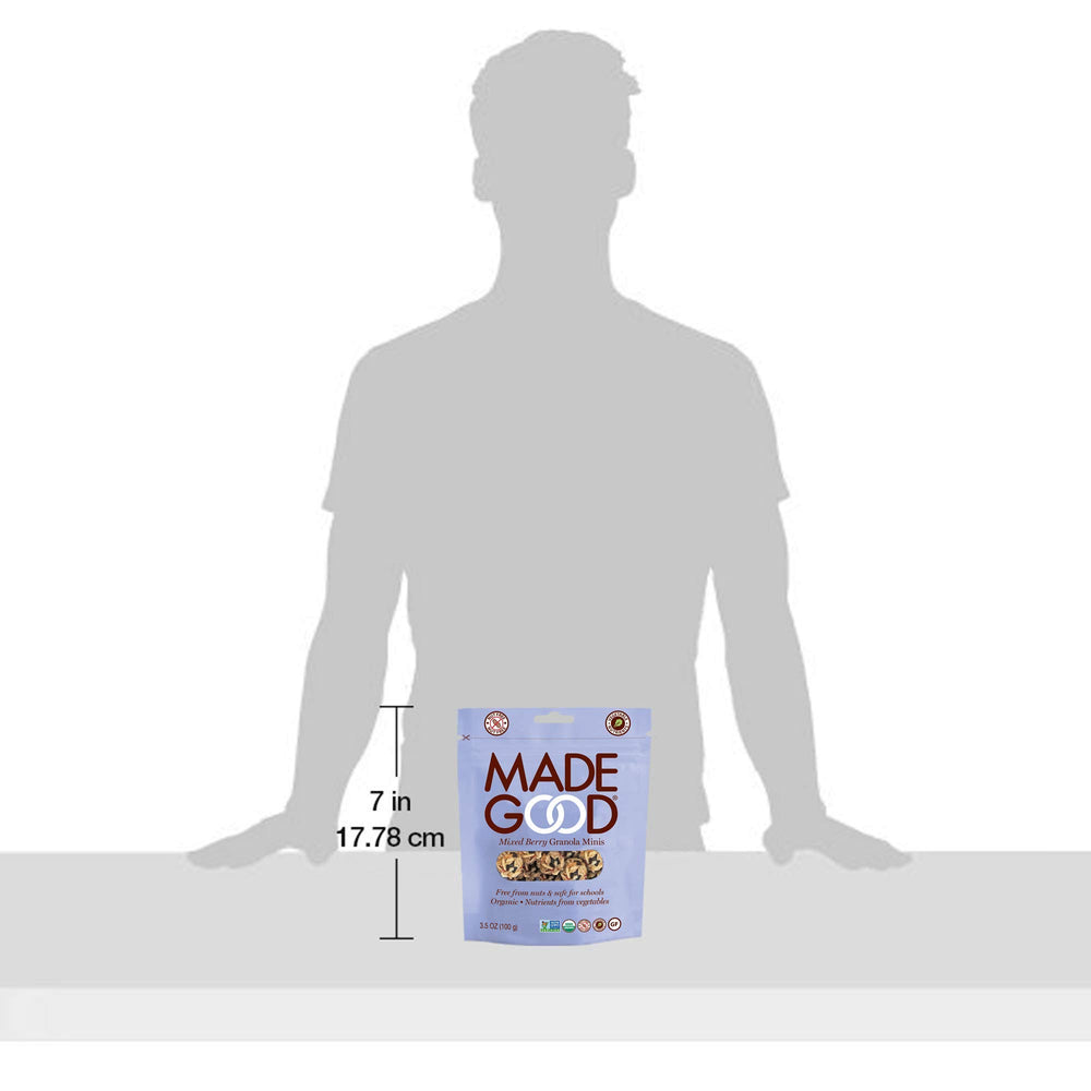 MadeGood ingredientes orgánicos en bolsas antes de ser procesados