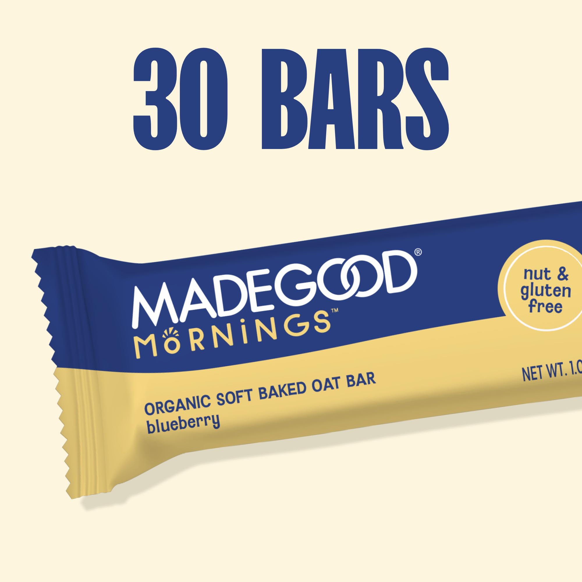 MadeGood etiqueta con certificaciones orgánico vegano y libre alérgenos