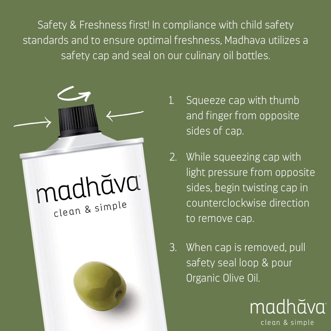 Madhava gota de aceite en cuchara mostrando brillo y pureza