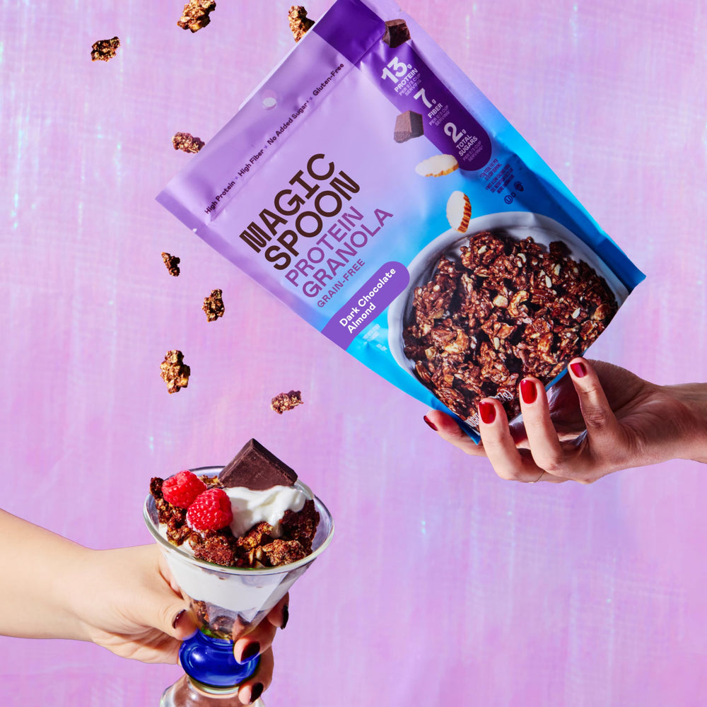 Magic Spoon granola en cocina estilo cotidiano para inspirar consumo diario
