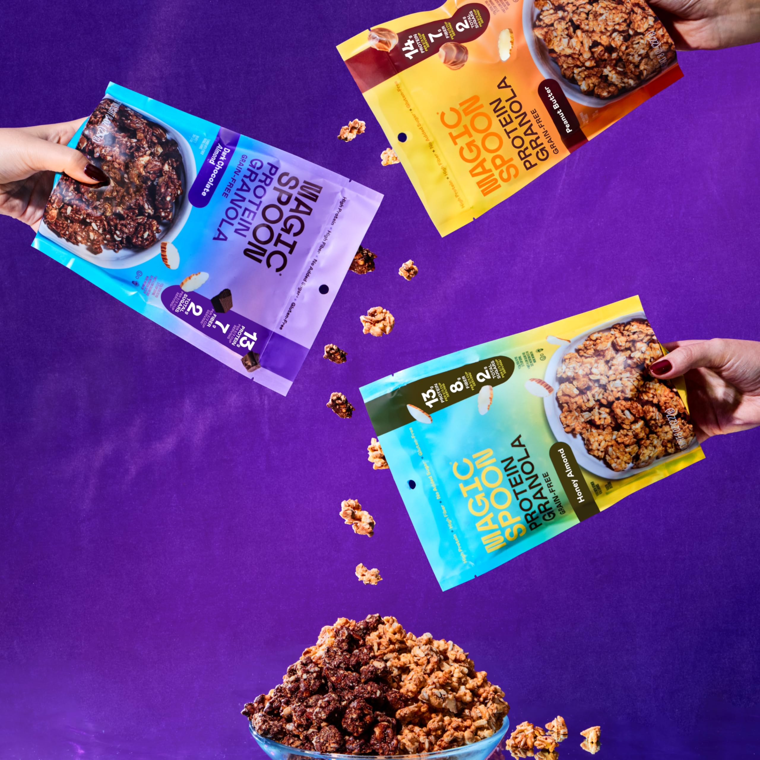Magic Spoon etiqueta nutricional enfocada en proteínas y bajo azúcar