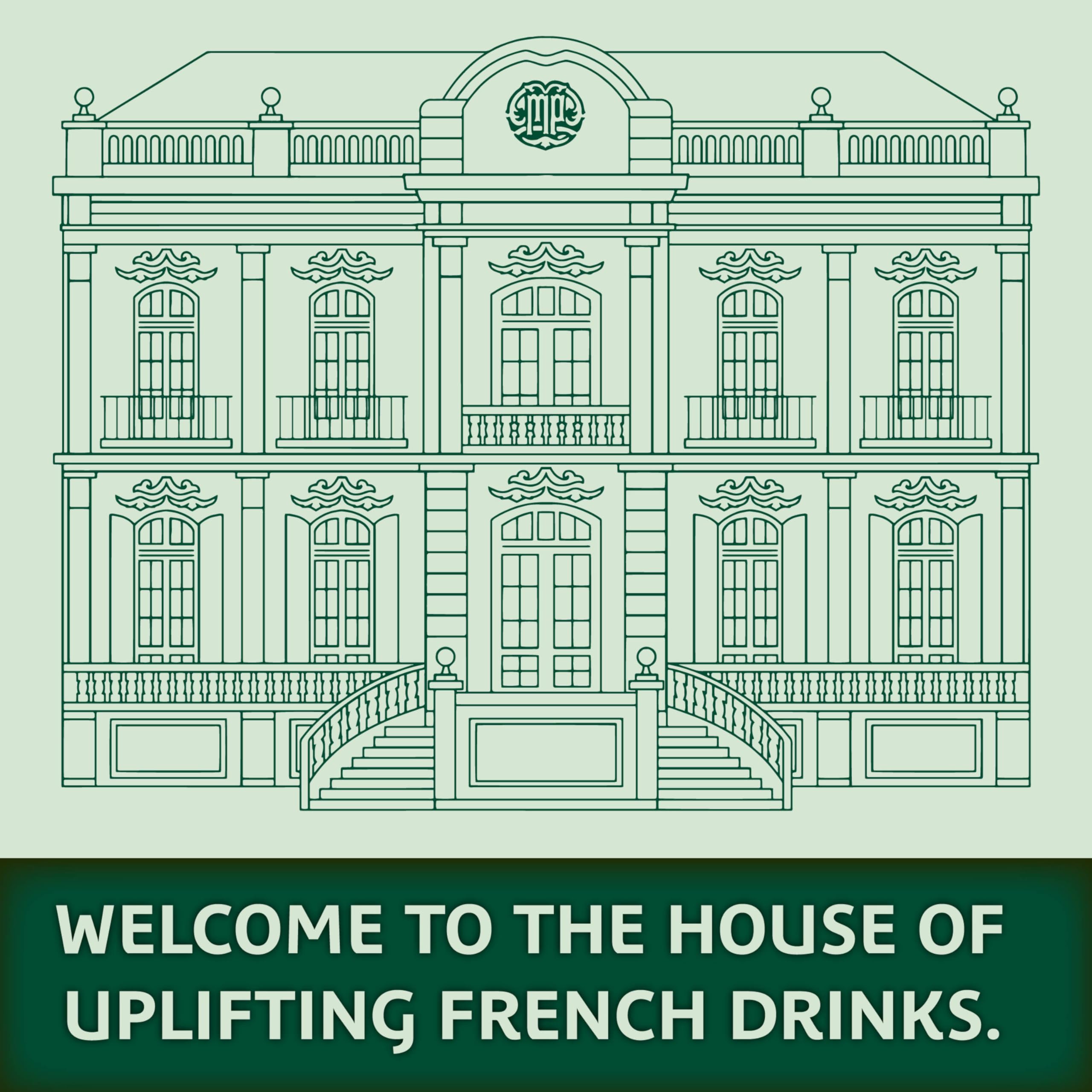 Maison Perrier botella en mano que muestra tamaño y facilidad de transporte