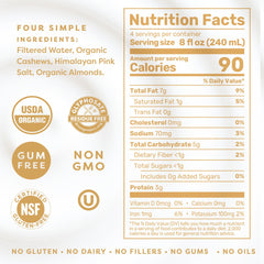 Etiqueta de MALK en primer plano resaltando ingredientes orgánicos y simples
