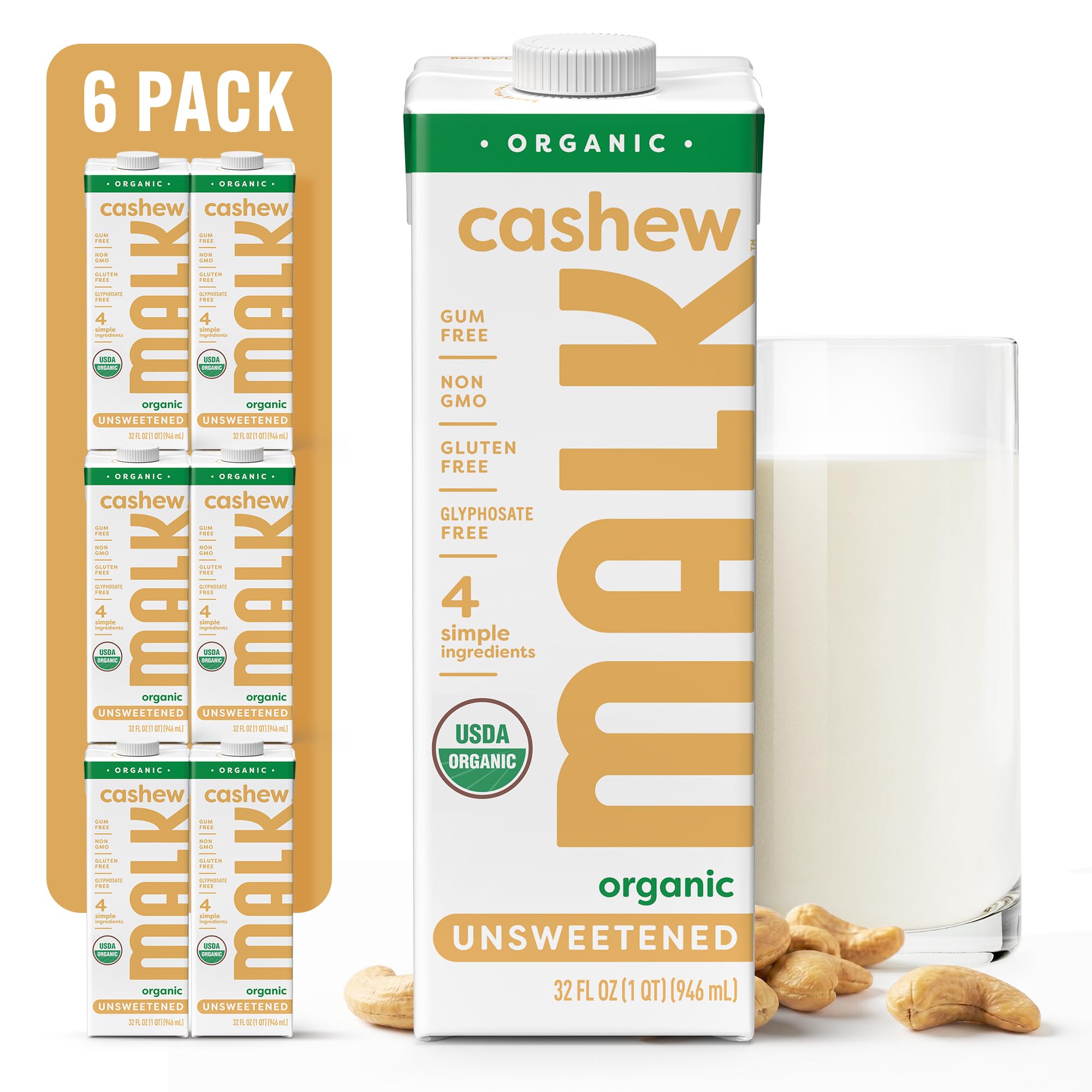 MALK frente pack de 6 envases 32oz mostrando diseño limpio y práctico