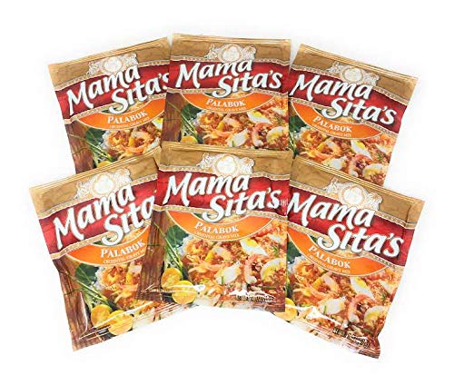 Mama Sita's empaque frontal del mix de palabok muestra marca y tamaño práctico