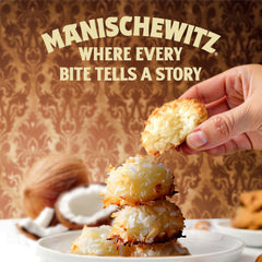 Manischewitz primer plano de la textura de coco, destaca apariencia húmeda y masticable