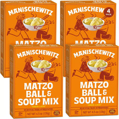 Manischewitz frente del paquete mostrando el producto y conveniencia