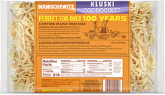 Manischewitz primer plano de textura del fideo, aspecto casero y apetecible