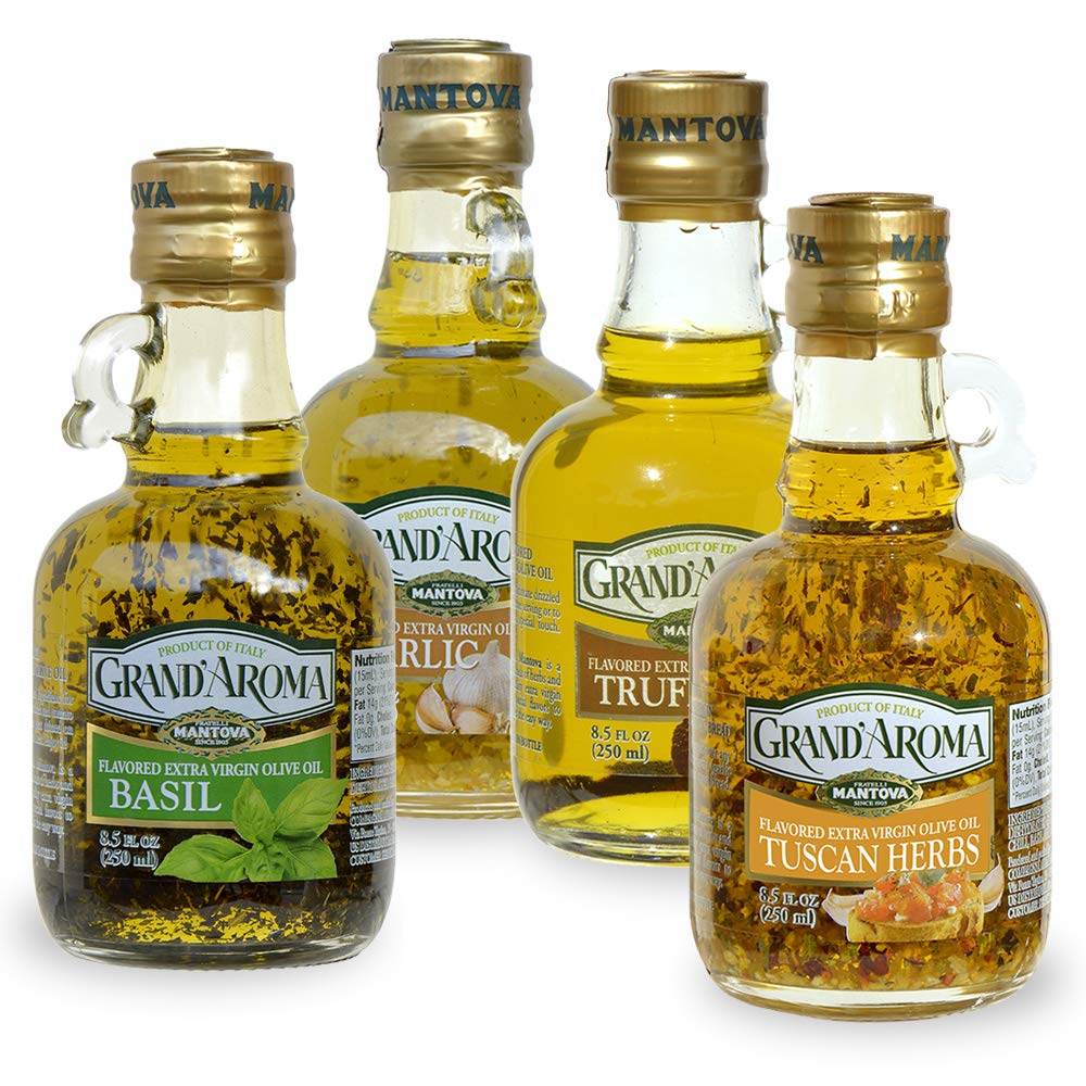 Trufa laminada y botella Mantova resaltando toque gourmet en platos