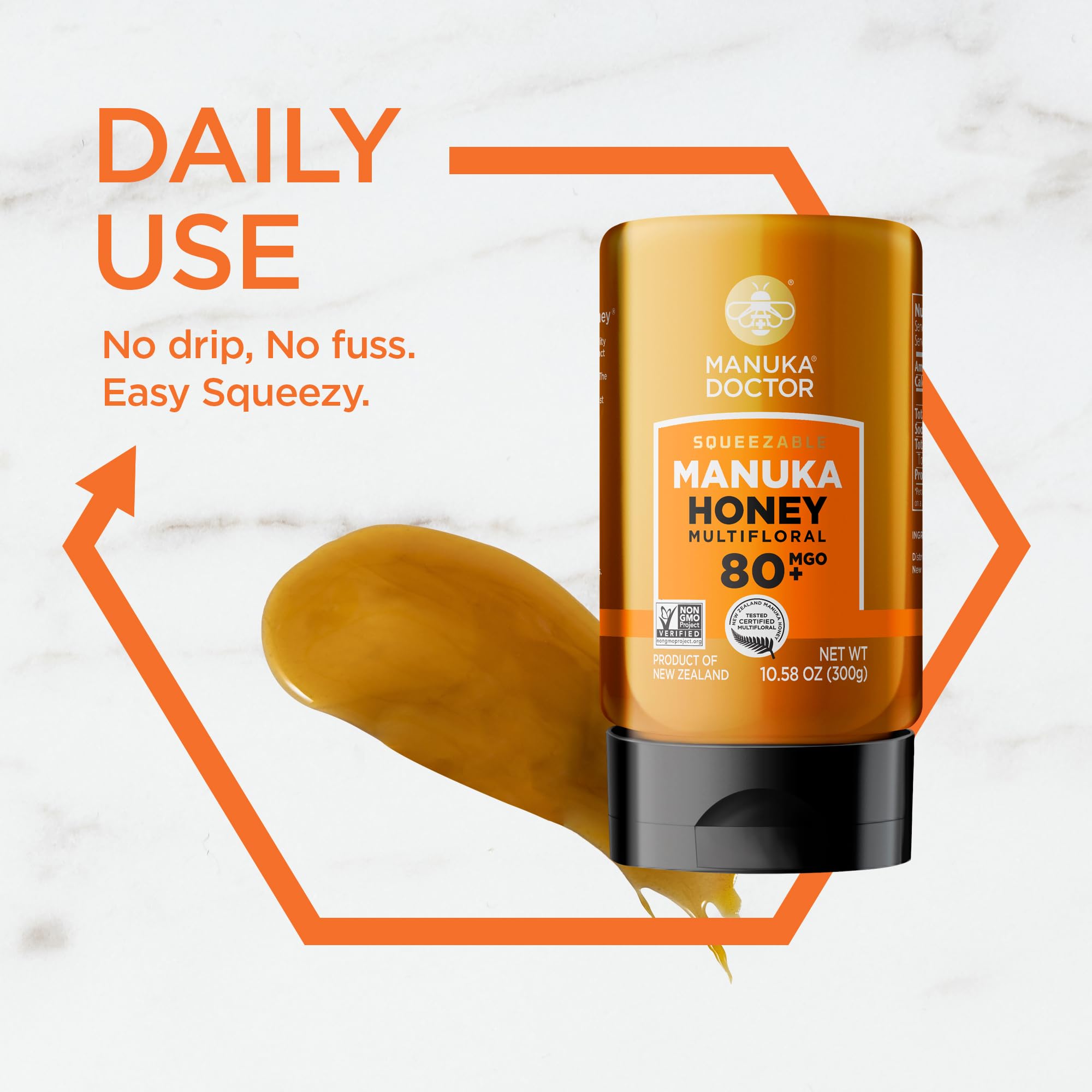 Manuka Doctor cucharada de miel en té ilustrando disolución fácil