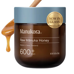 Manukora tarro frontal mostrando MGO 600+ y certificaciones