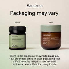 Manukora textura cremosa en cuchara para medir consumo diario