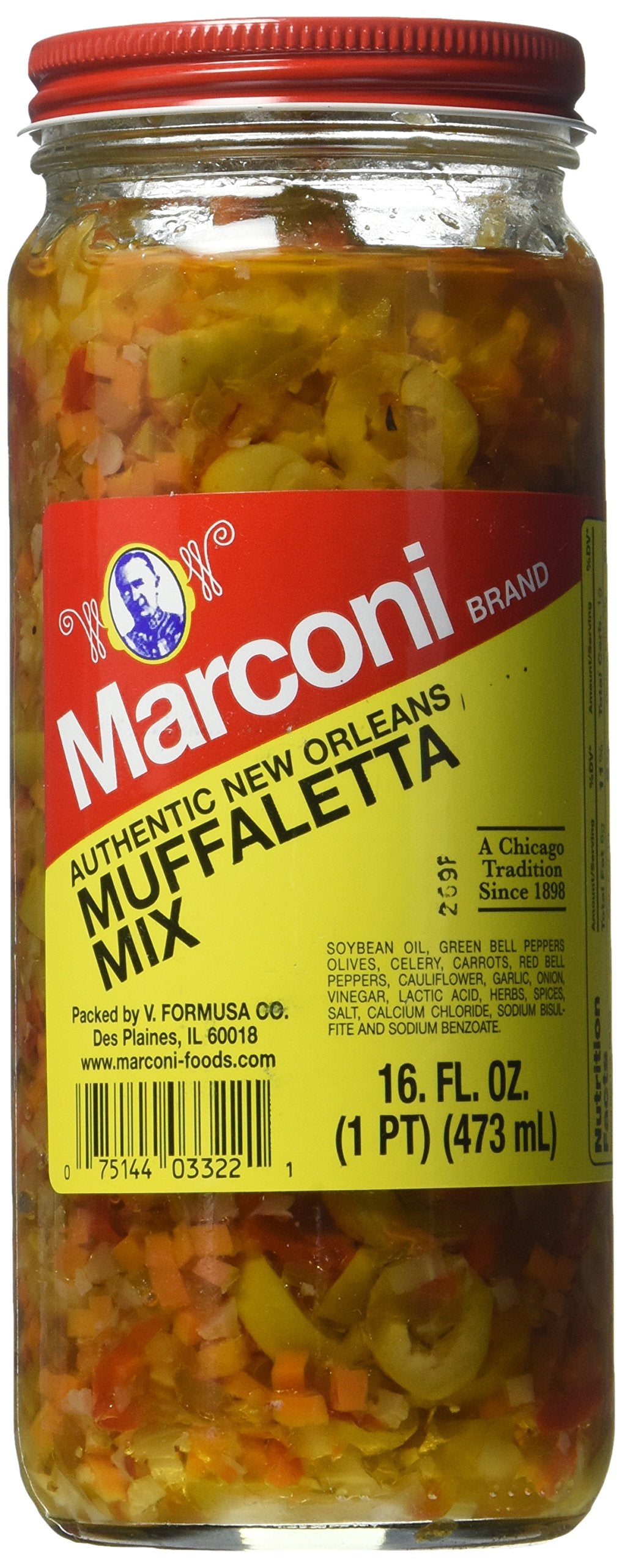 Marconi frasco frente mostrando etiqueta y tamaño práctico para uso y conservación