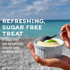 MARGARITAVILLE relleno de pie coco y key lime en corteza, lista para servir