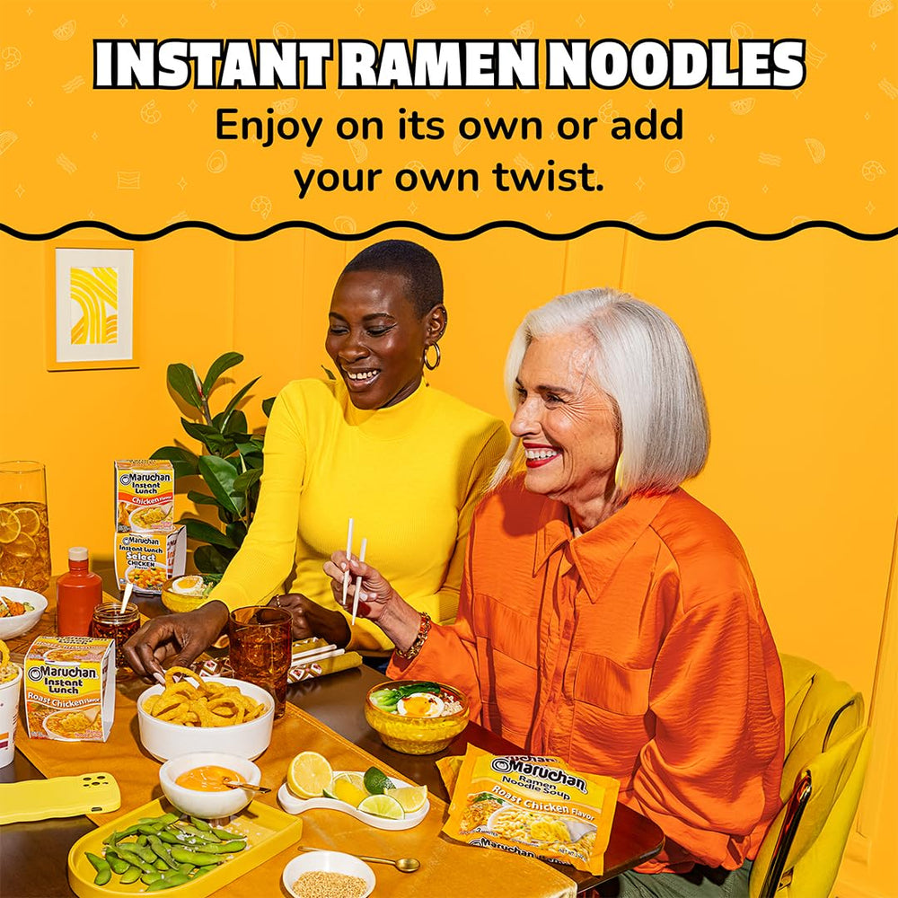 Maruchan porción individual en manos para comida rápida