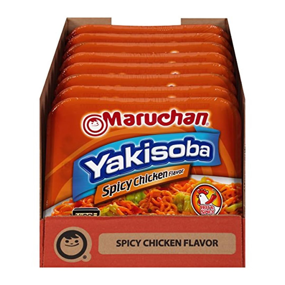 Maruchan Yakisoba primer plano de fideos con textura firme, aspecto apetitoso