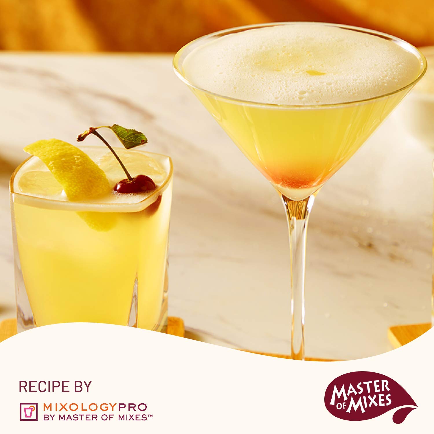MASTER OF MIXES botellas junto a una regla para comparar tamaño práctico