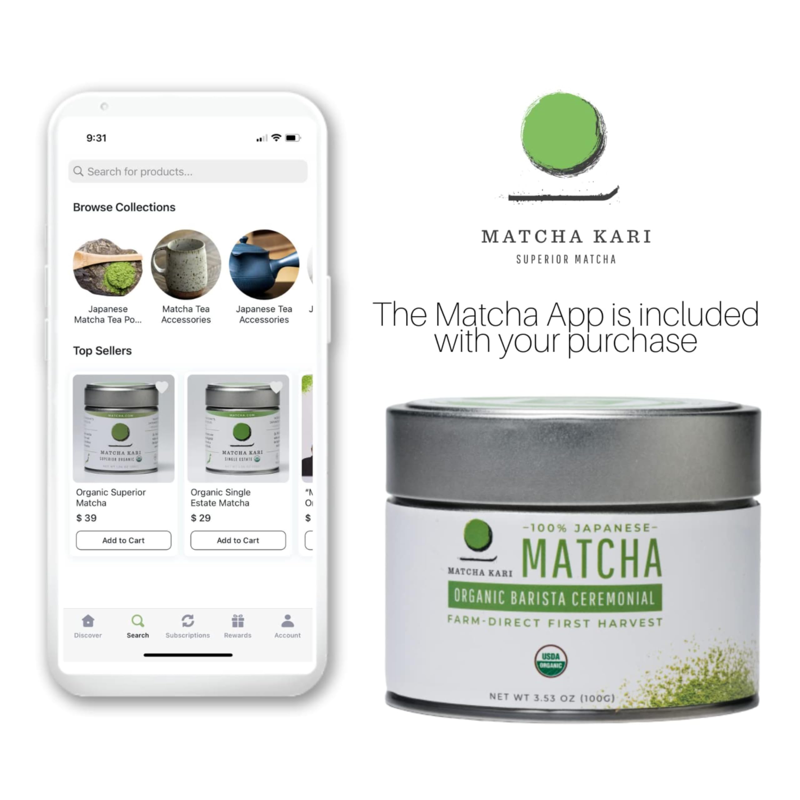 Matcha Kari caja regalo lista que destaca calidad para obsequio