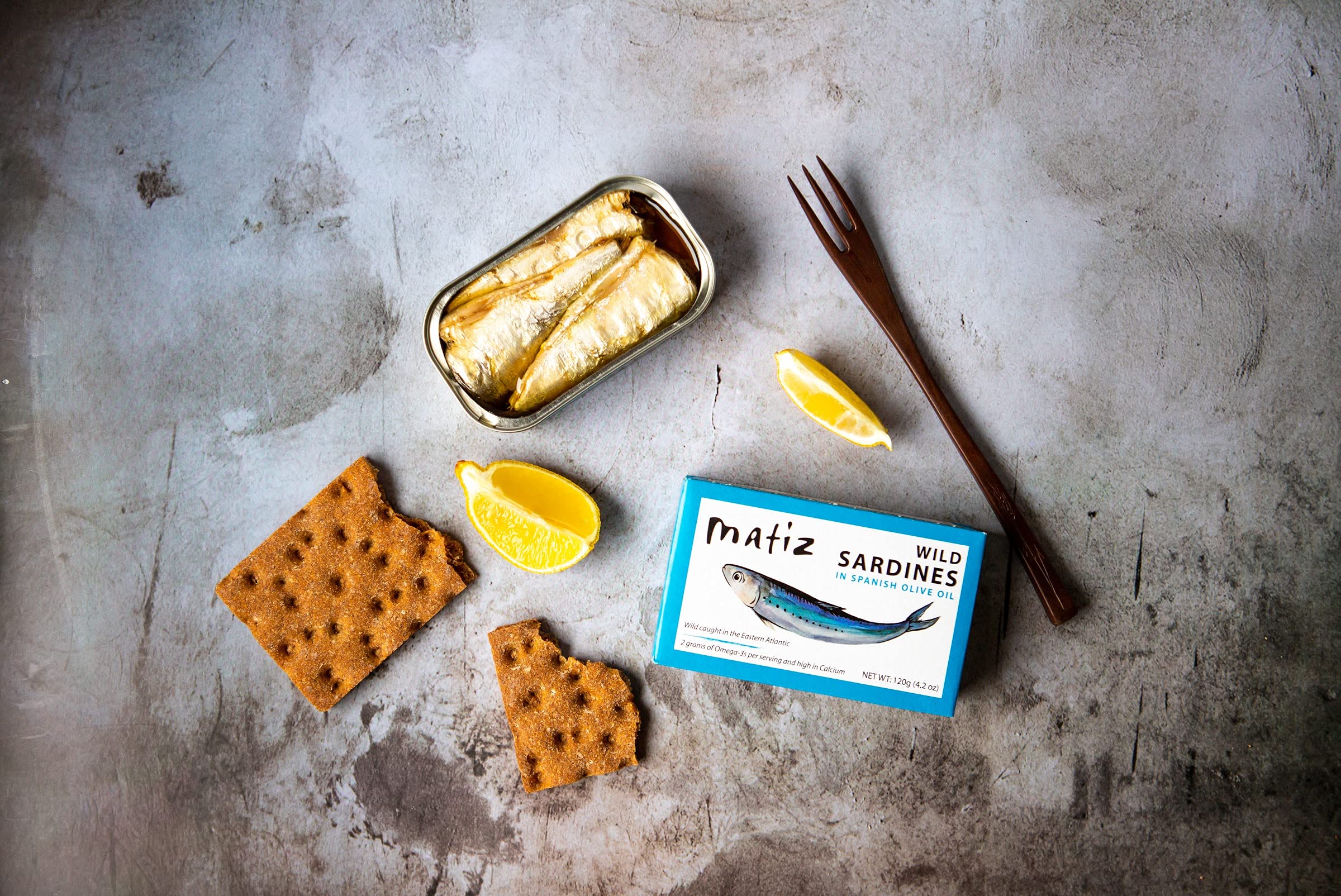 Matiz sardinas en tosta como tapa, aportan sabor auténtico y práctico