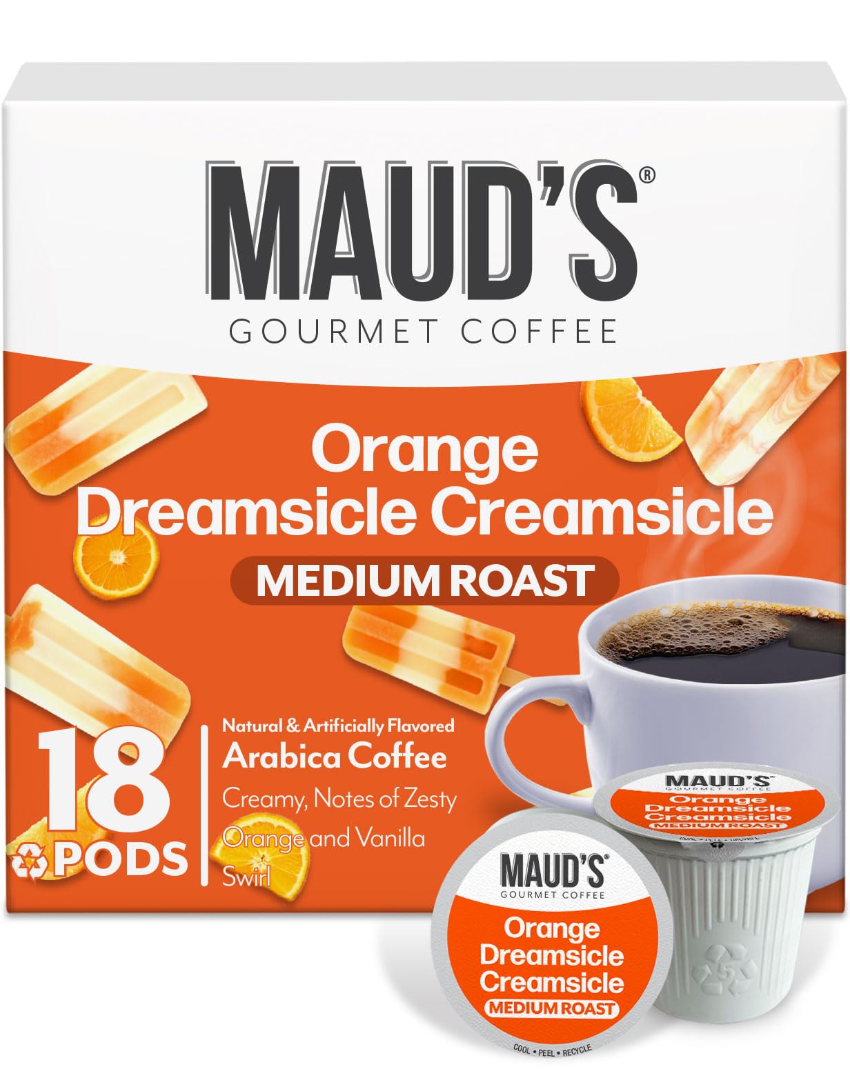 Maud's empaque frontal mostrando diseño y cantidad, facilita elección rápida