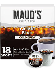 MAUD'S empaque frontal de cápsulas mostrando cantidad y marca, conveniencia inmediata
