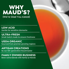 MAUD'S cápsula junto a mano para comparar tamaño y facilidad de uso
