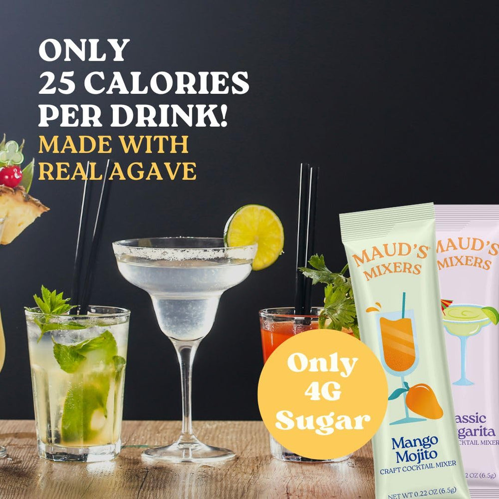 MAUD'S MIXERS Margarita servida sobre hielo, sabor fresco y bajo en calorías