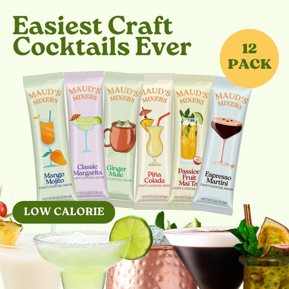 MAUD'S MIXERS polvo en primer plano que muestra ingredientes naturales auténticos