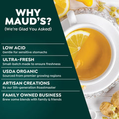 MAUD'S cápsula junto a una mano para comparar tamaño y conveniencia