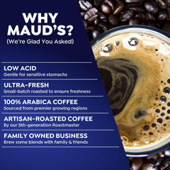 Maud's taza con crema oscura que resalta sabor ahumado