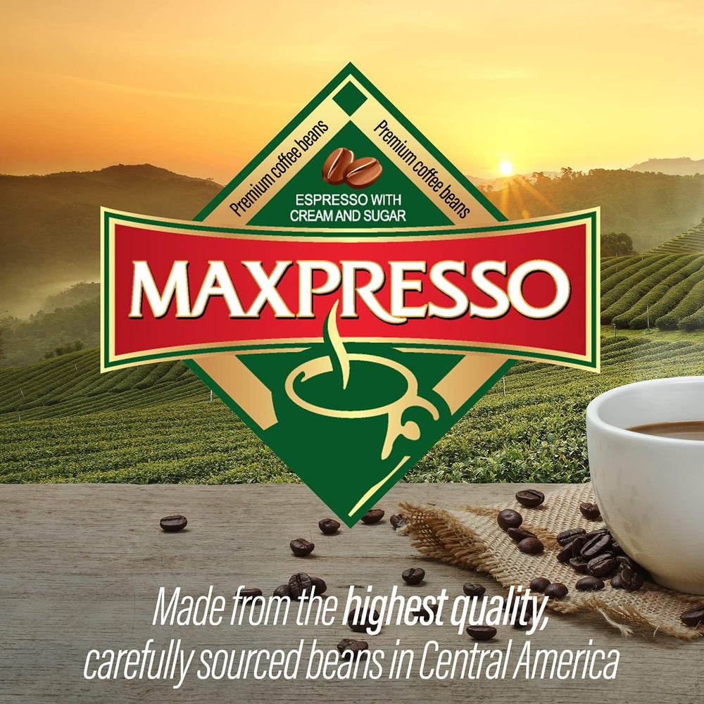Maxpresso sobre en mano para comparar tamaño y facilidad de uso