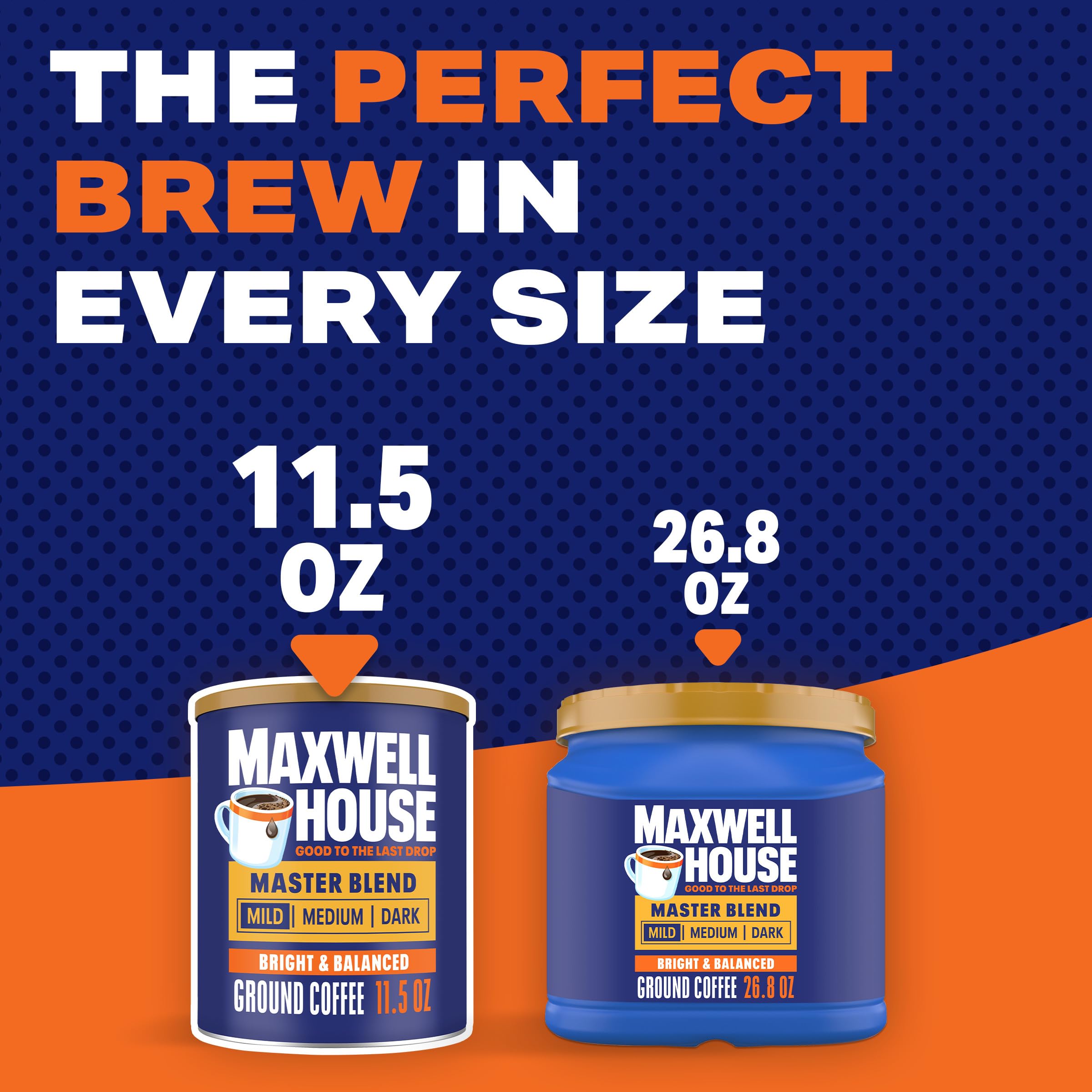 MAXWELL HOUSE taza servida muestra resultado suave y balanceado