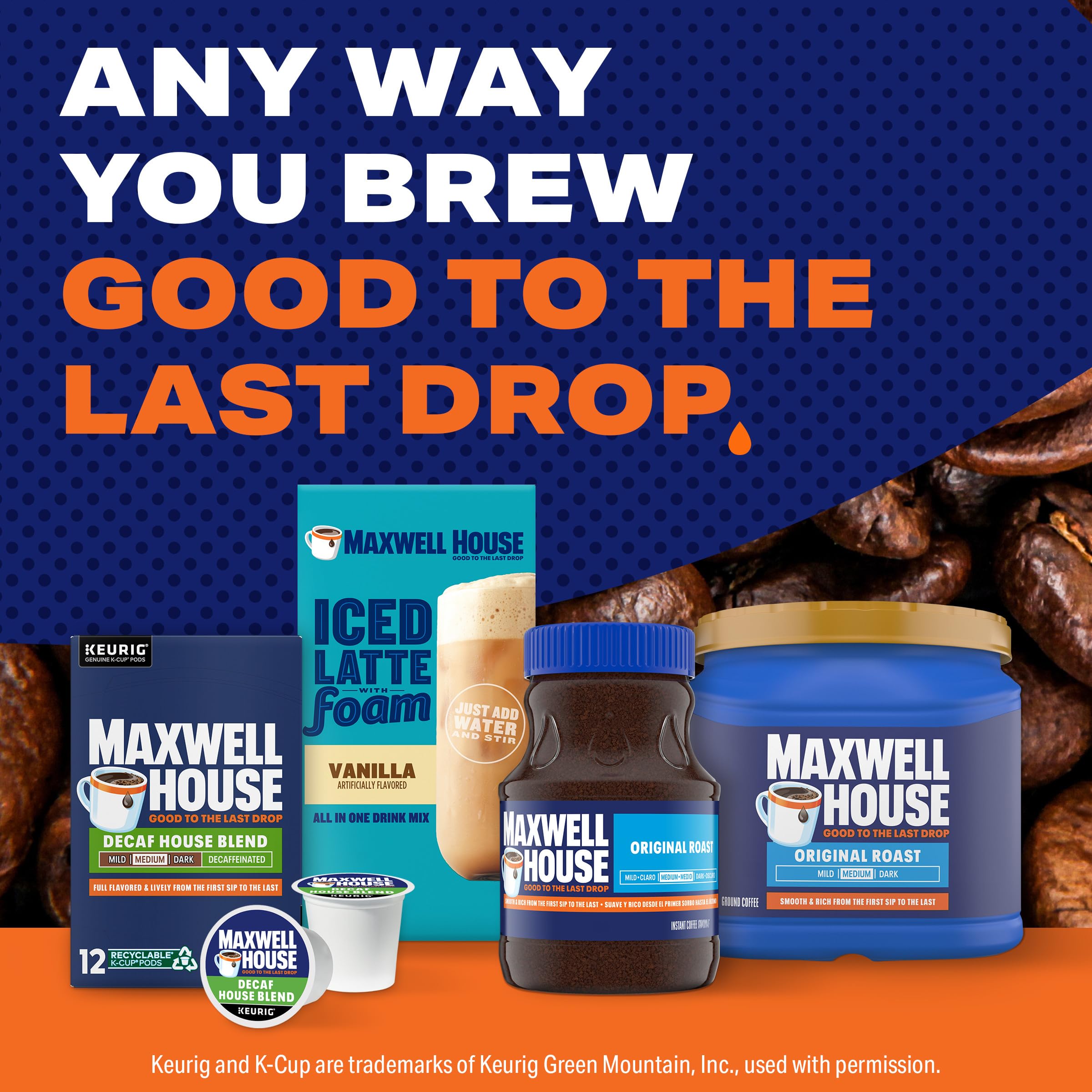 MAXWELL HOUSE cápsulas en cocina moderna, uso doméstico cotidiano