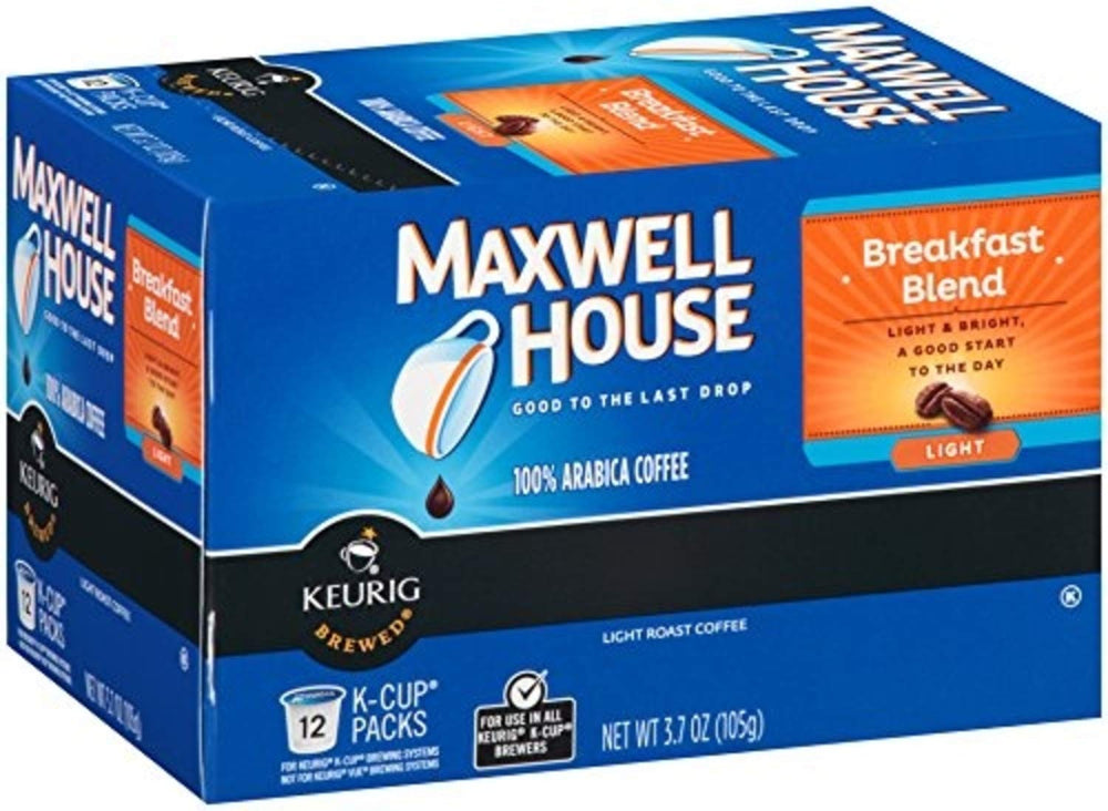 MAXWELL HOUSE cápsulas junto a objetos para mostrar tamaño práctico