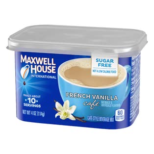 Maxwell House lata en mano para comparacion de tamaño y portabilidad