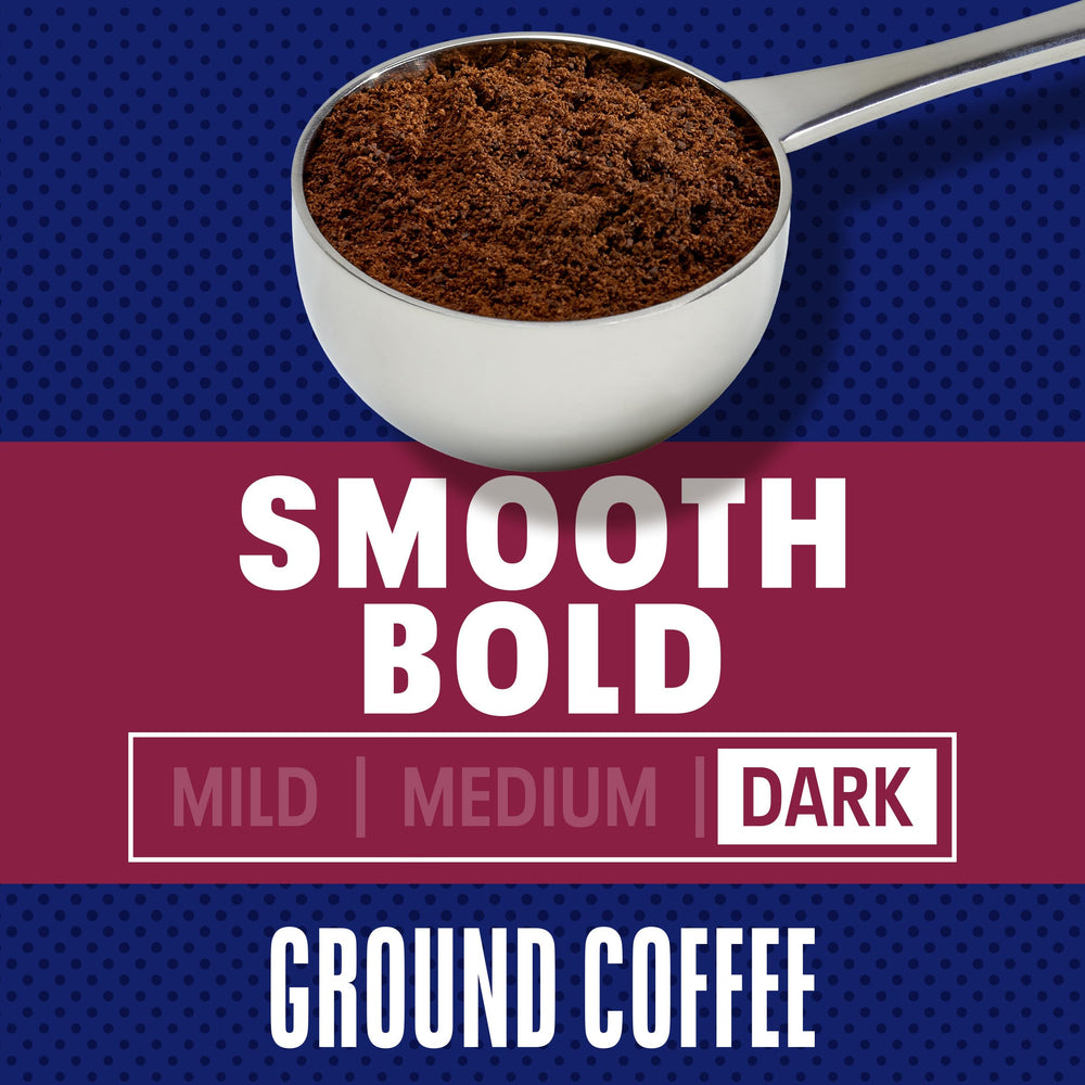 Maxwell House cucharada de café midiendo porciones para taza consistente