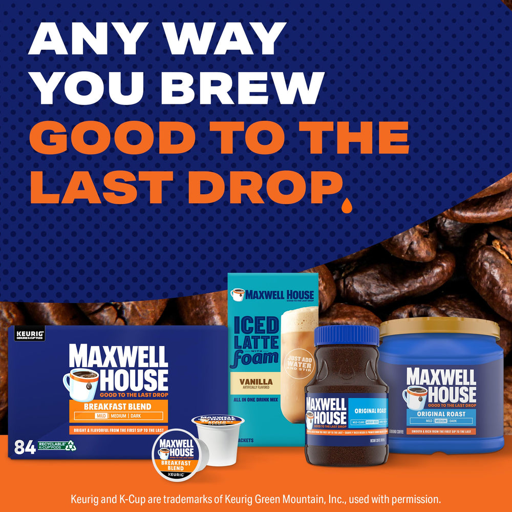 Maxwell House escena de desayuno con cápsulas mostrando rutina y placer diario