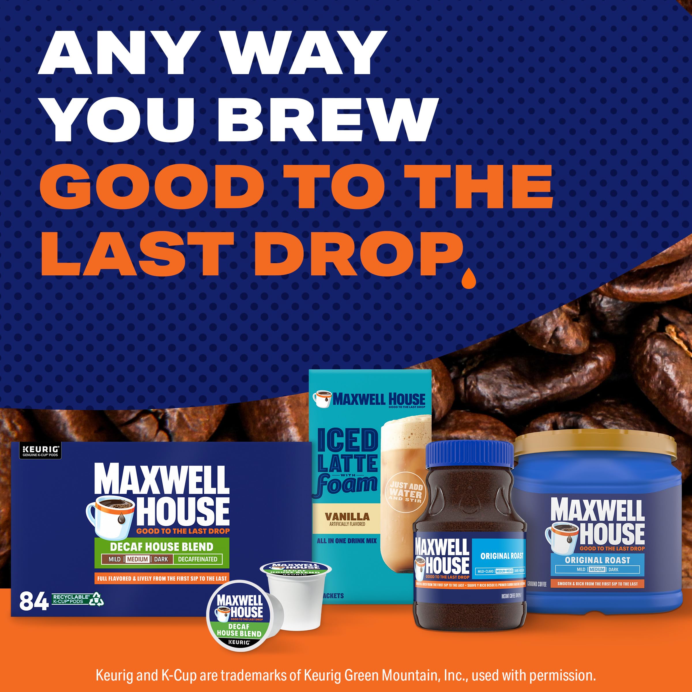 MAXWELL HOUSE escena de desayuno con cápsula, conveniencia para rutinas diarias