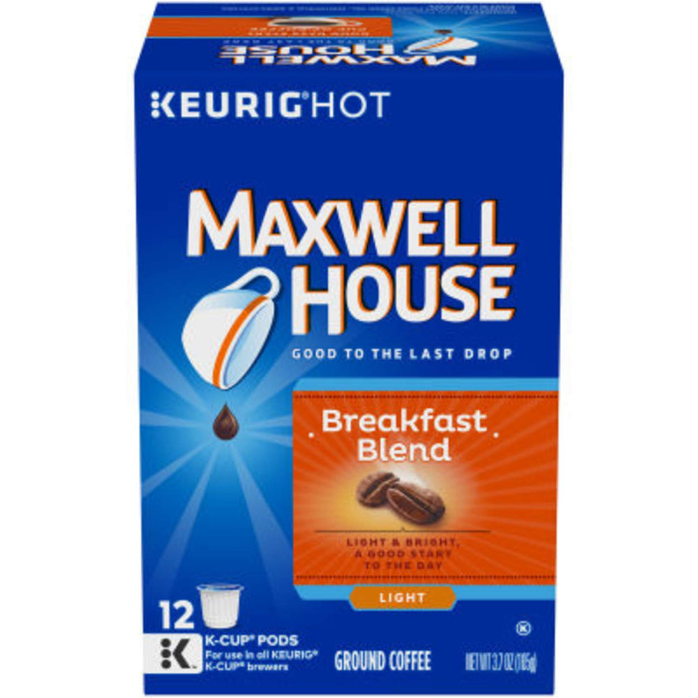MAXWELL HOUSE cápsulas K-Cup frente del paquete mostrando conveniencia