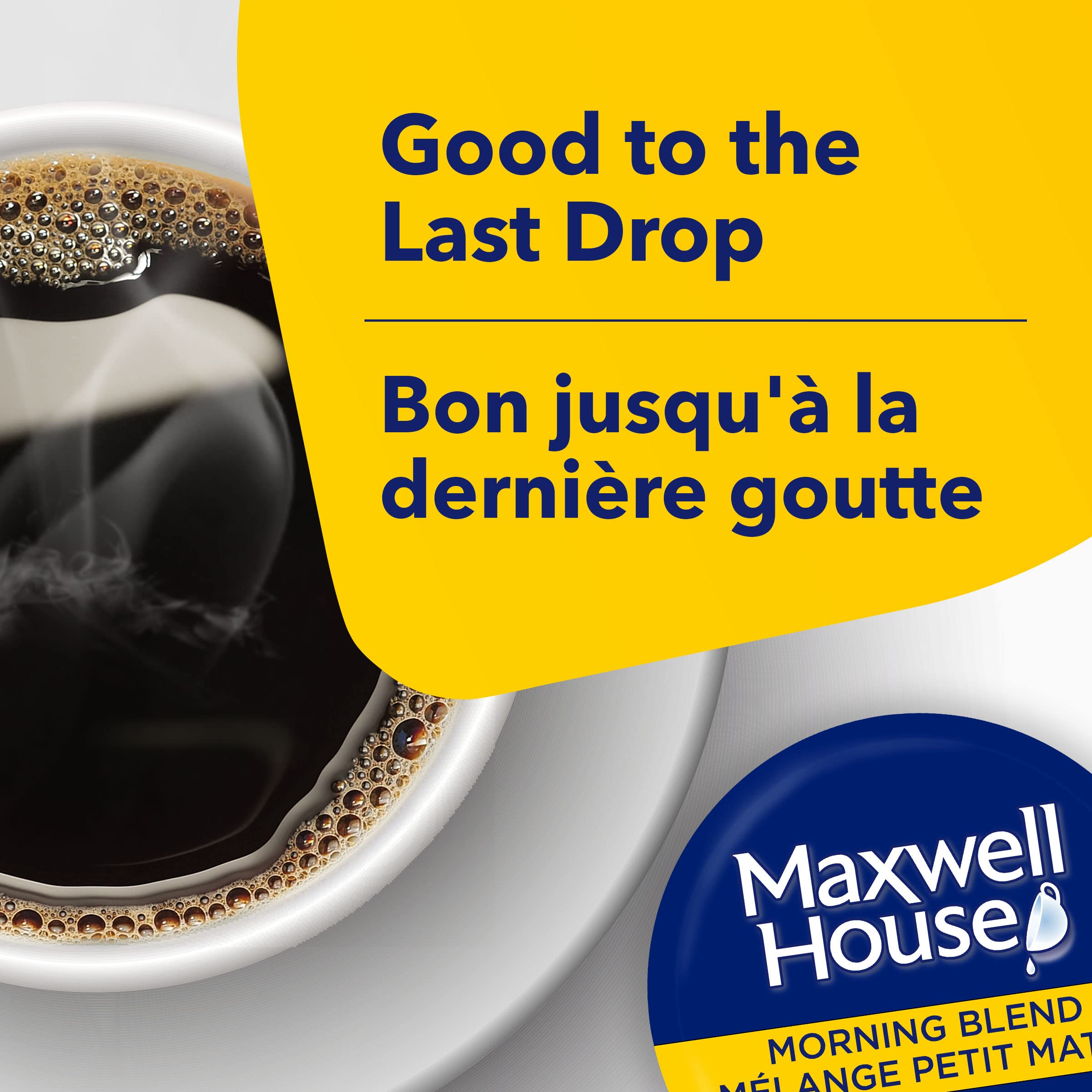 MAXWELL HOUSE detalle de la etiqueta y datos del producto indicando origen y peso