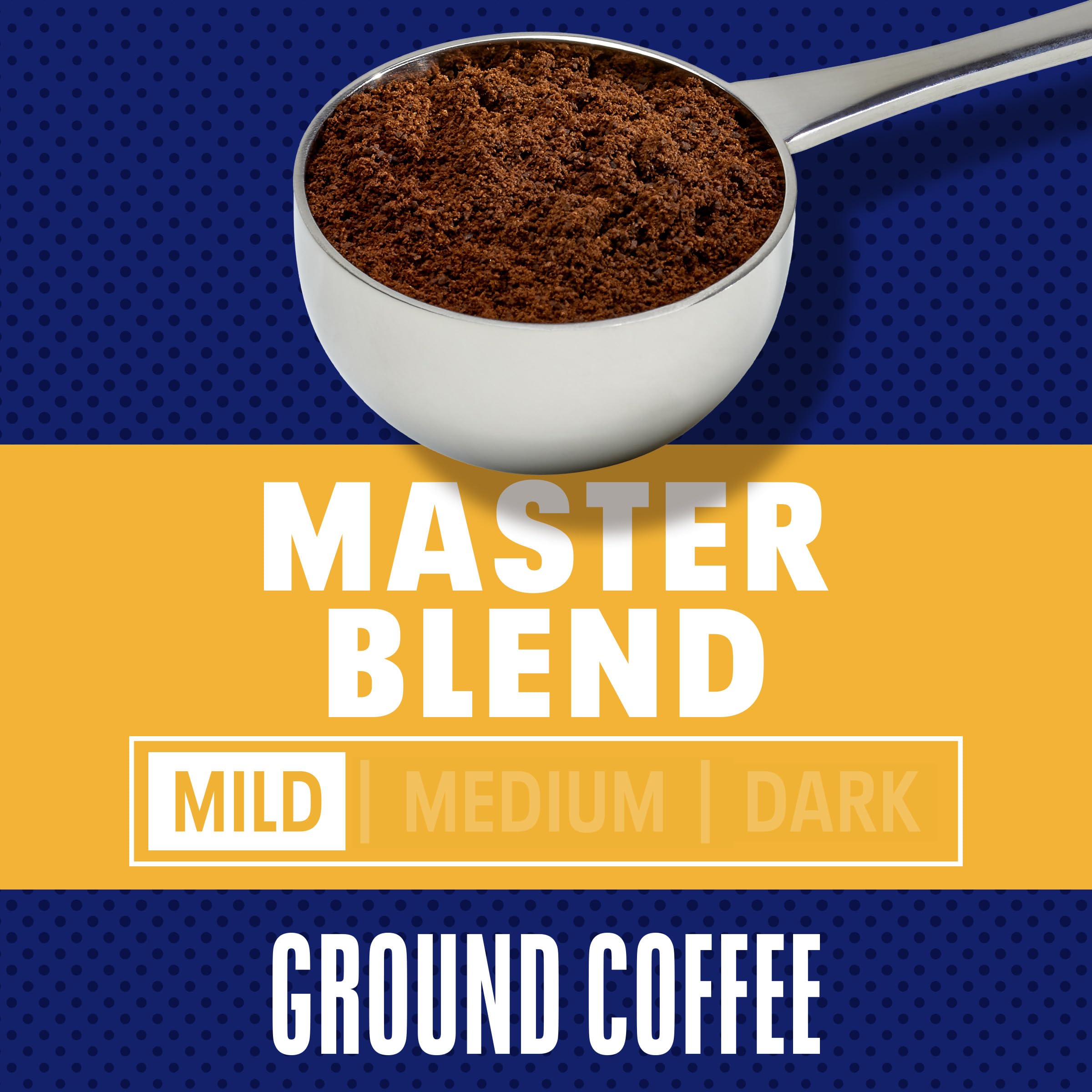MAXWELL HOUSE primer plano del café molido revela textura suave