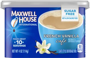 Maxwell House textura del polvo en primer plano, disolución fácil y cremosa
