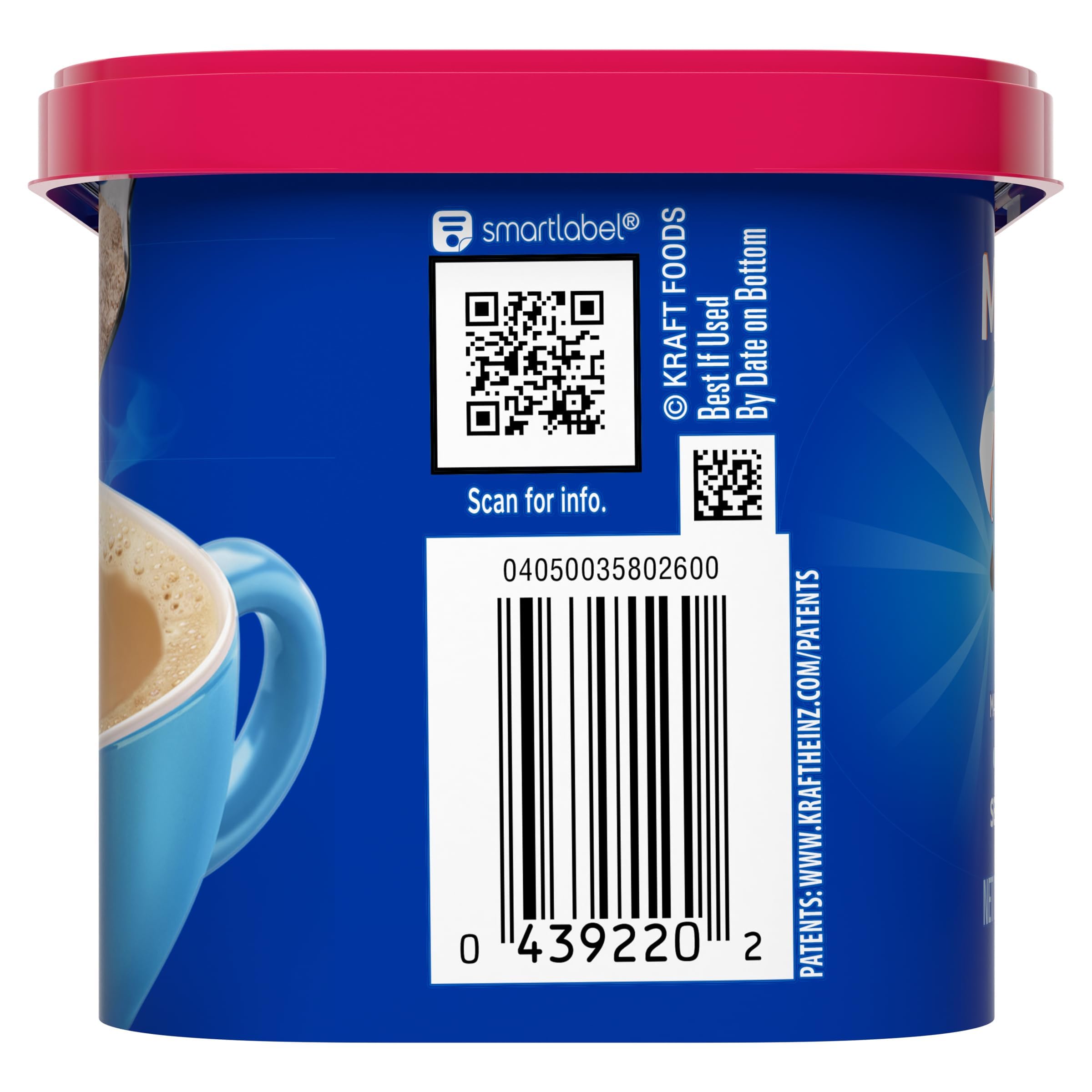 MAXWELL HOUSE crema agregada a café aportando sabor vainilla sin azúcar