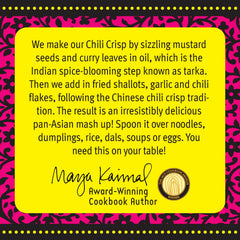 Maya Kaimal chili crisp servido sobre fideos para sabor intenso