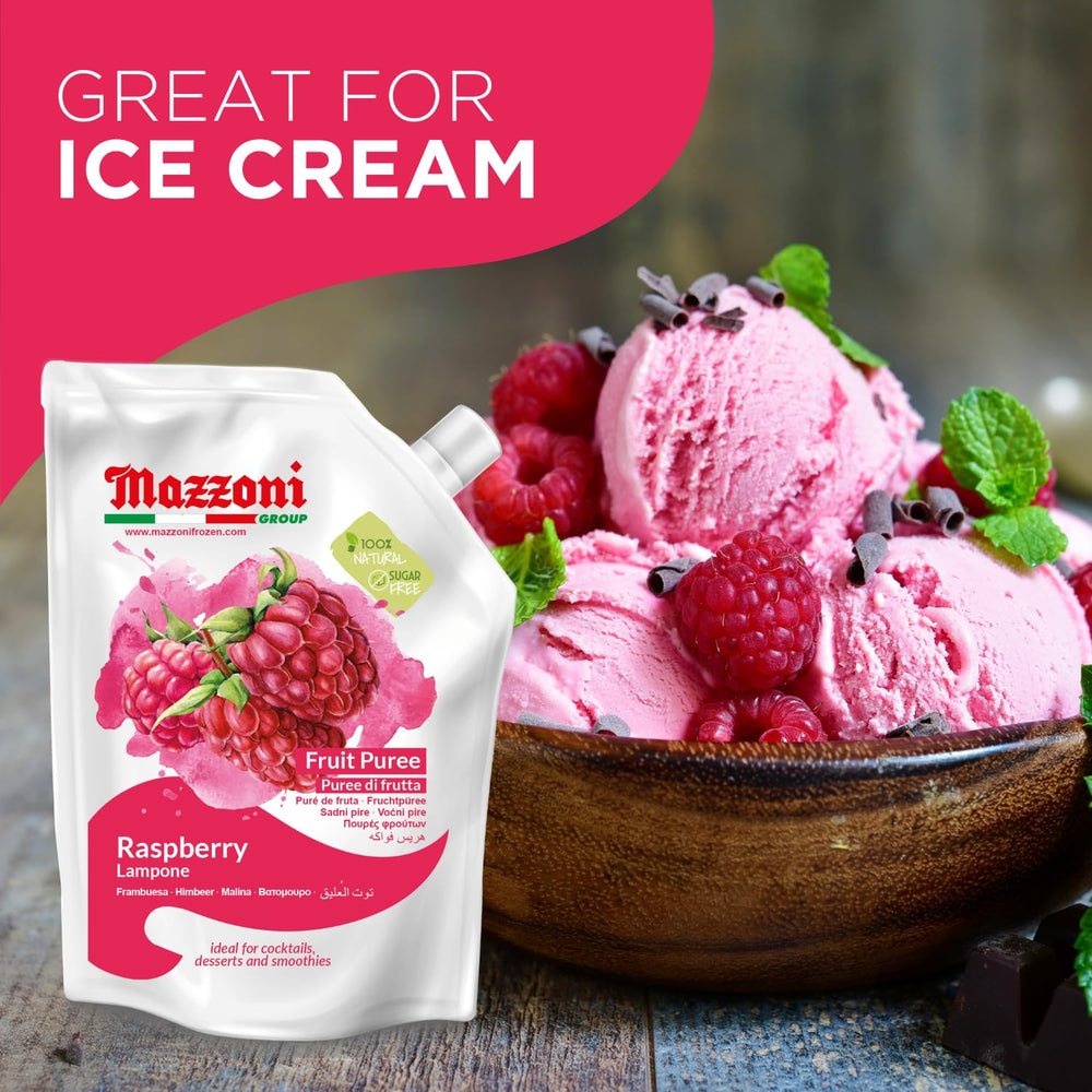 Mazzoni salsa de postre con puré como cobertura que aporta brillo y acidez