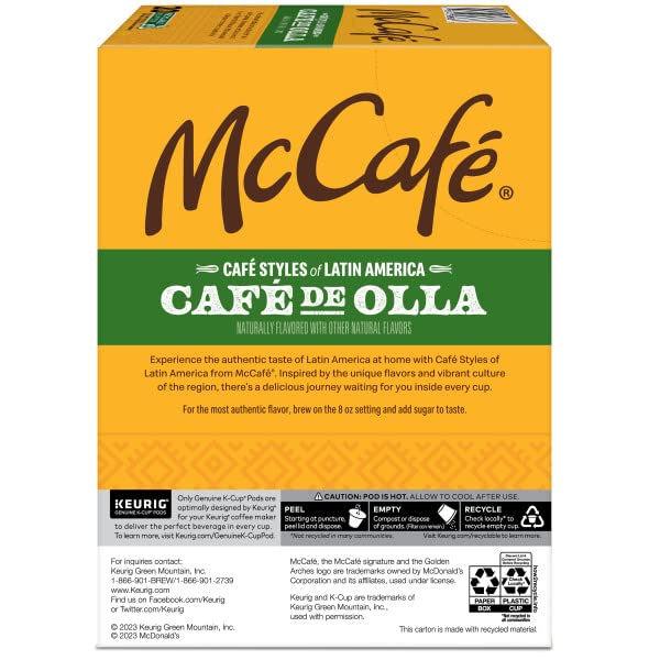 McCafé taza recién servida con espuma mostrando aroma y color