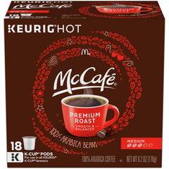 McCafe caja frontal mostrando 18 cápsulas y frescura garantizada