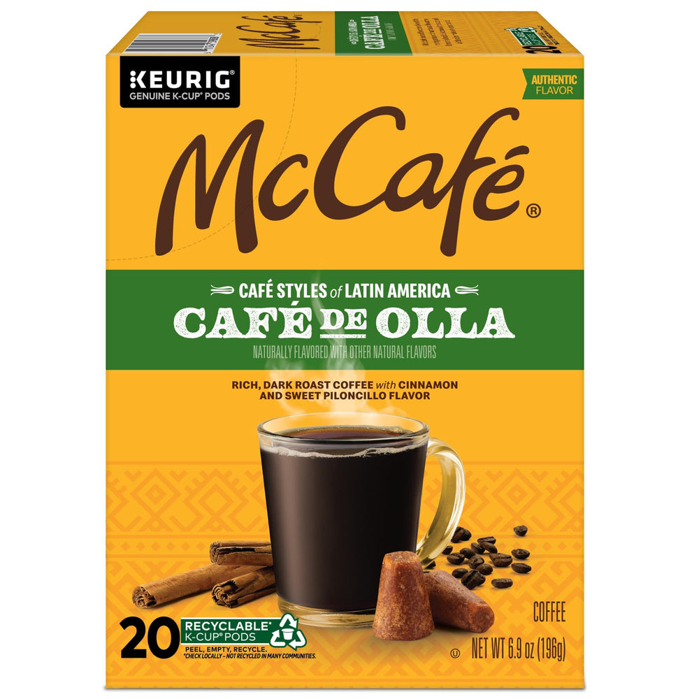 McCafé cápsula K-Cup vista superior destacando compatibilidad Keurig